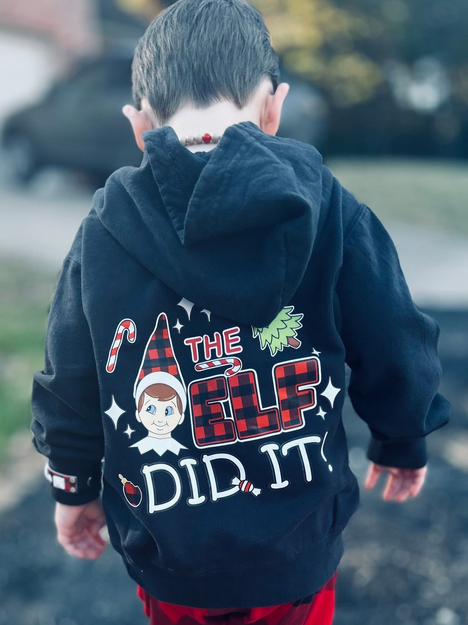 Elf (Pocket) w/ The Elf Did It (back) & Elf Sleeve Design