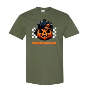 Pumpkin patch dude w/ checks