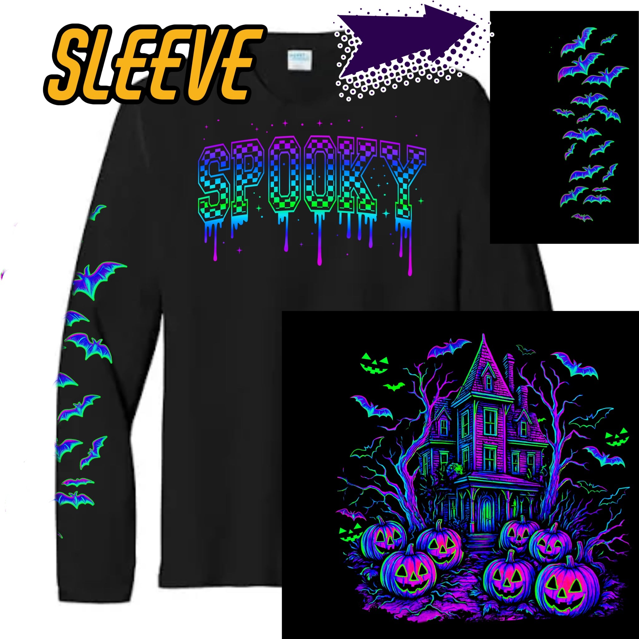 Spooky W/sleeve/Back  option