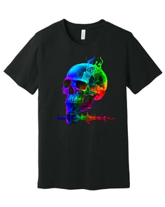 Rainbow Smoking Skull