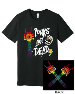 Rainbow Guitar Punk’s Not Dead (front) w/ Guitars (Back)