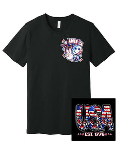 America Symbols Pocket w/ USA EST 1776 (Back)