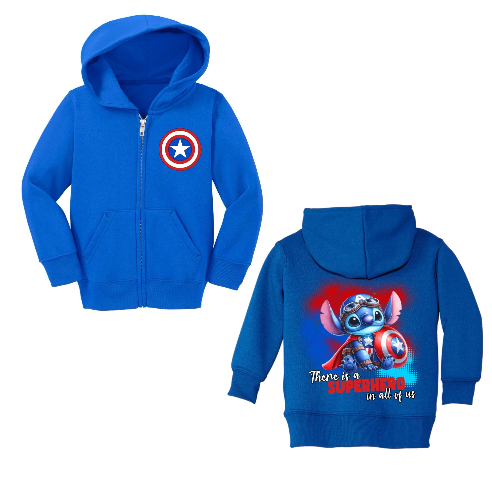Super Blue Alien w/ Shield pocket design (ADULT SIZES)