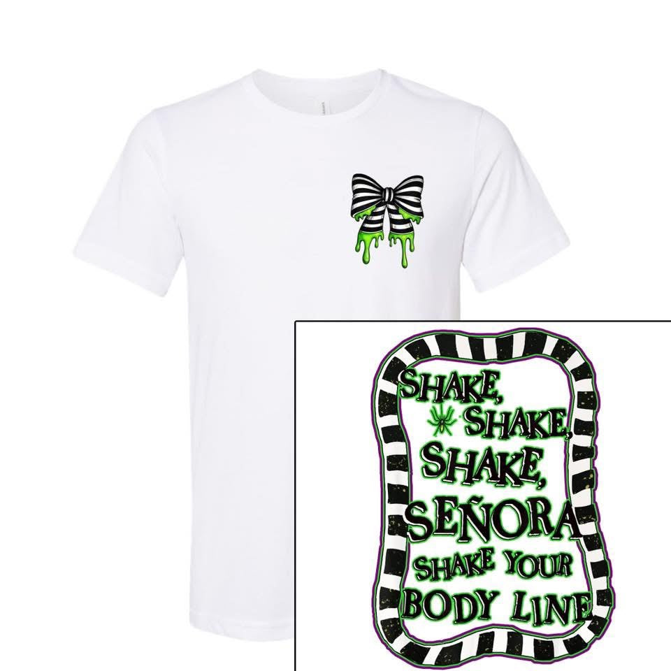 Striped Bow (Pocket) w/ Shake Shake (back)