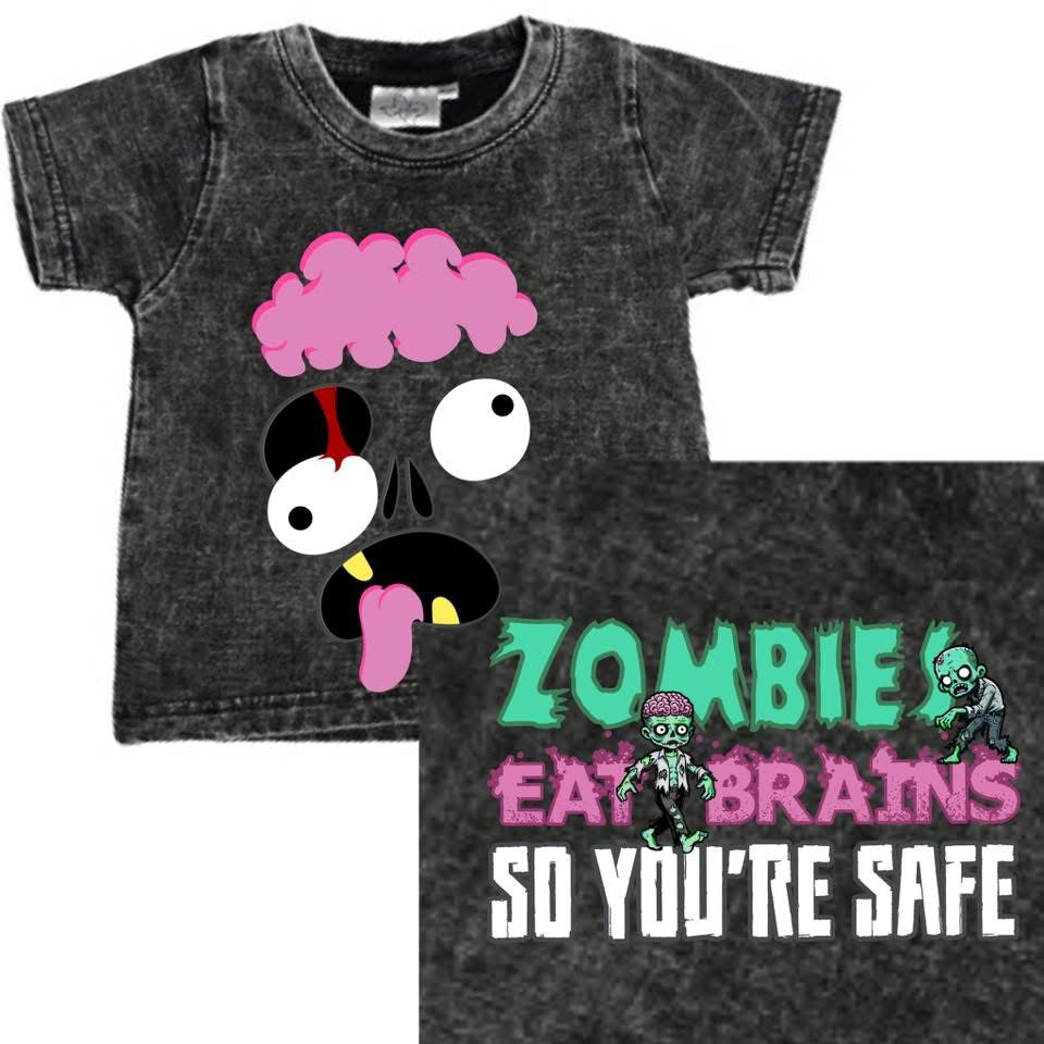 Zombie Face (Front) w/ Zombies Eat Brains (Back)