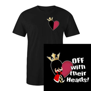 Red Split Heart (Pocket) w/ Red Split Heart Off with their Heads! (Back)