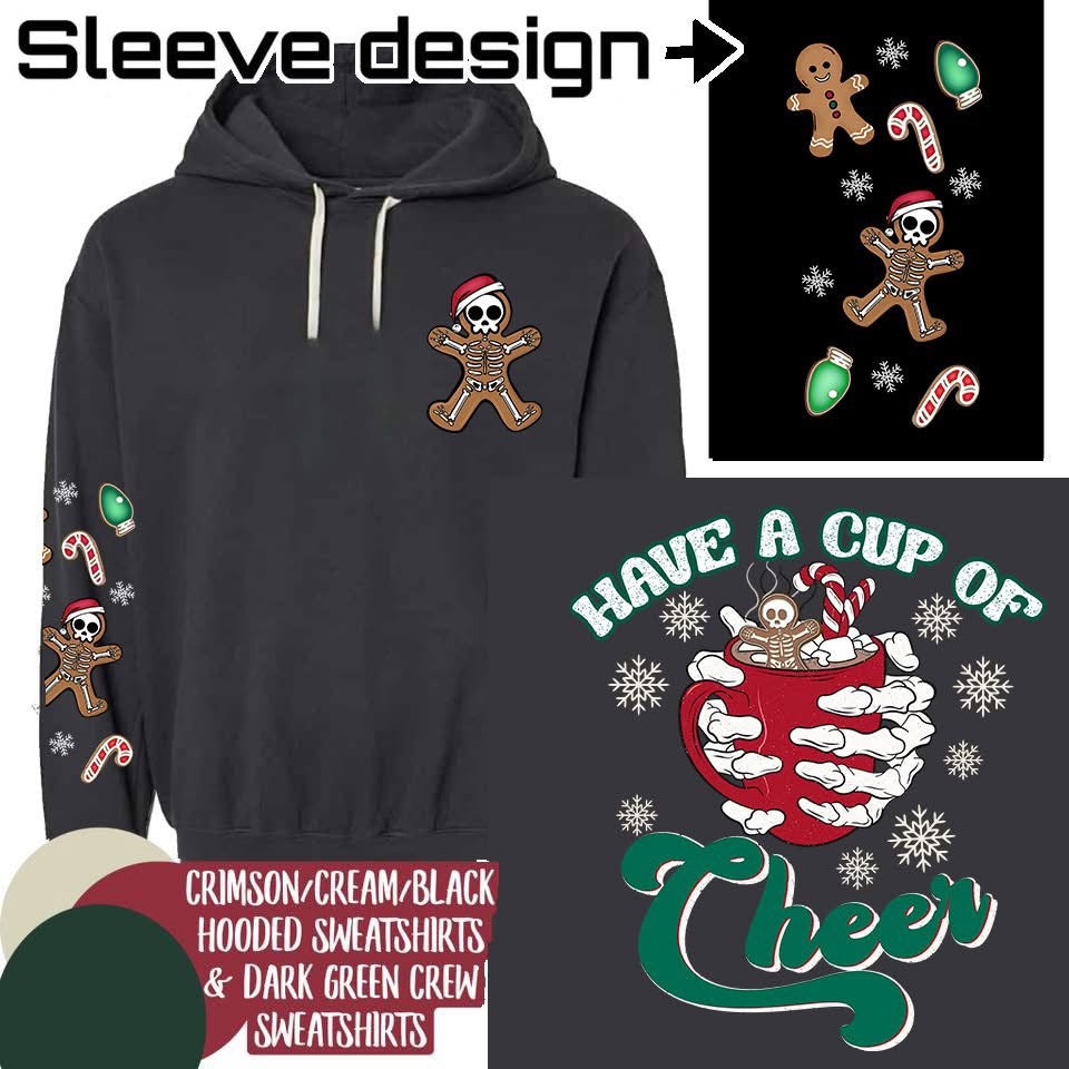 Gingy pocket w/ sleeve + Cup of Cheer back design