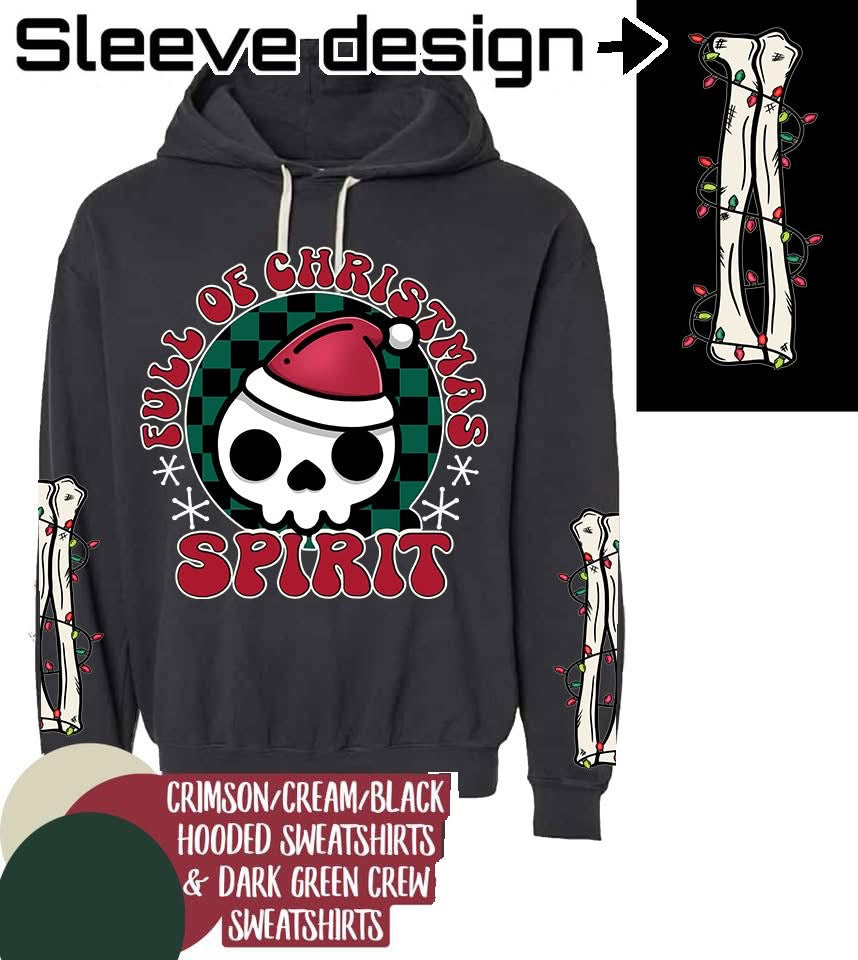 Full of Christmas Spirit (front) w/ 2 Bone Sleeves