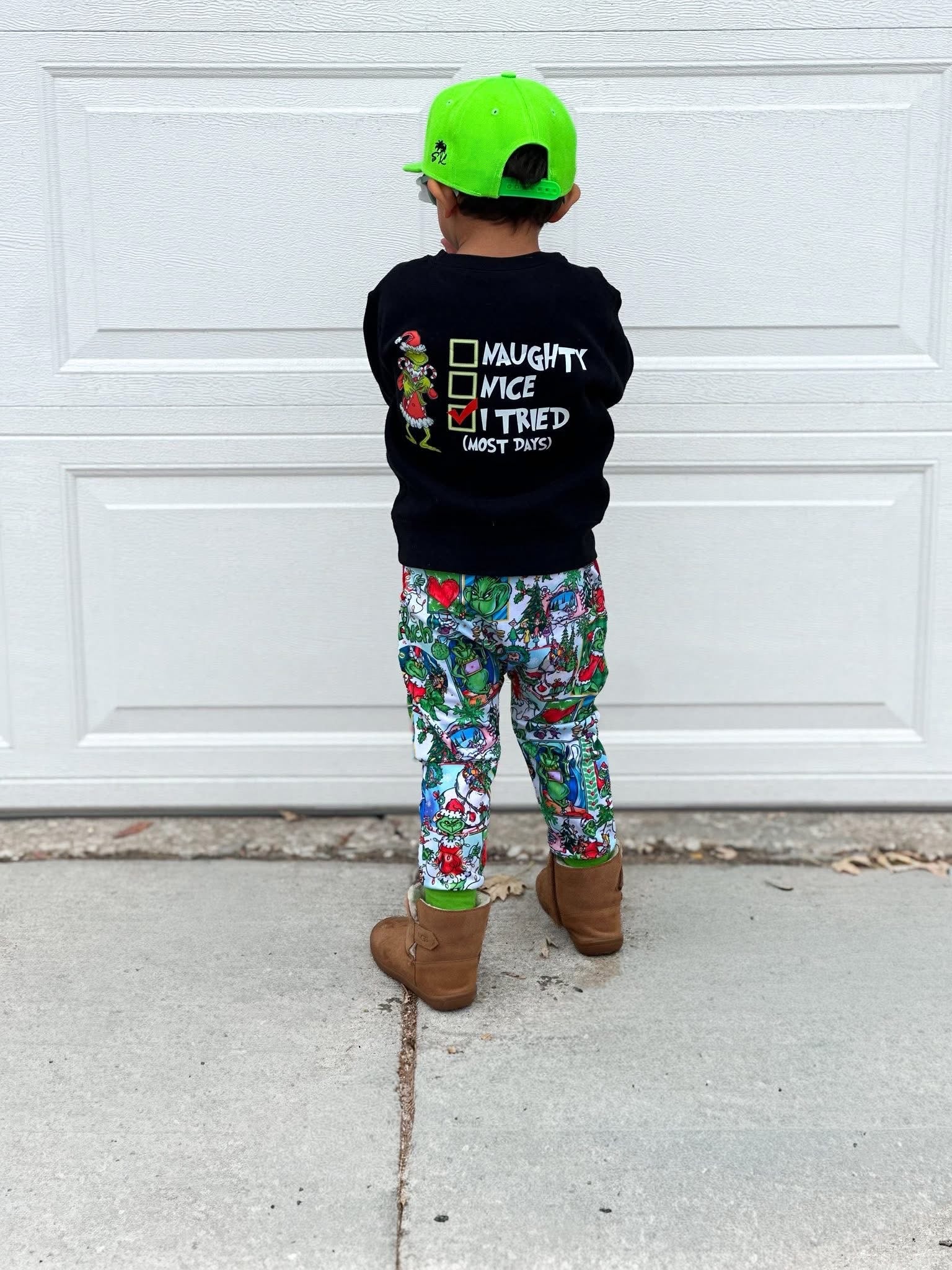 Merry (Front) w/ Naughty, Nice, I Tried (Back)